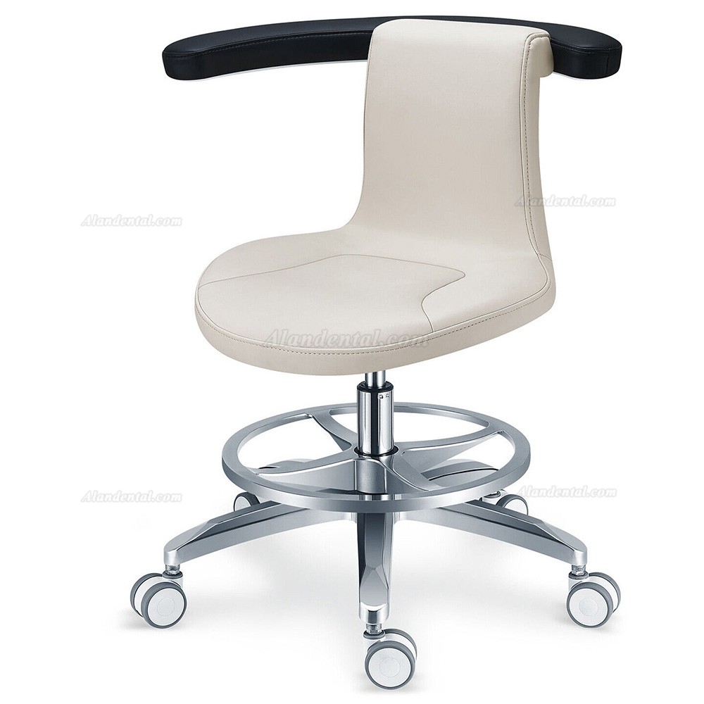 TYTC PLST-061 Dental Hygienist Stool Nurse Chair With Armrest + Foot Ring